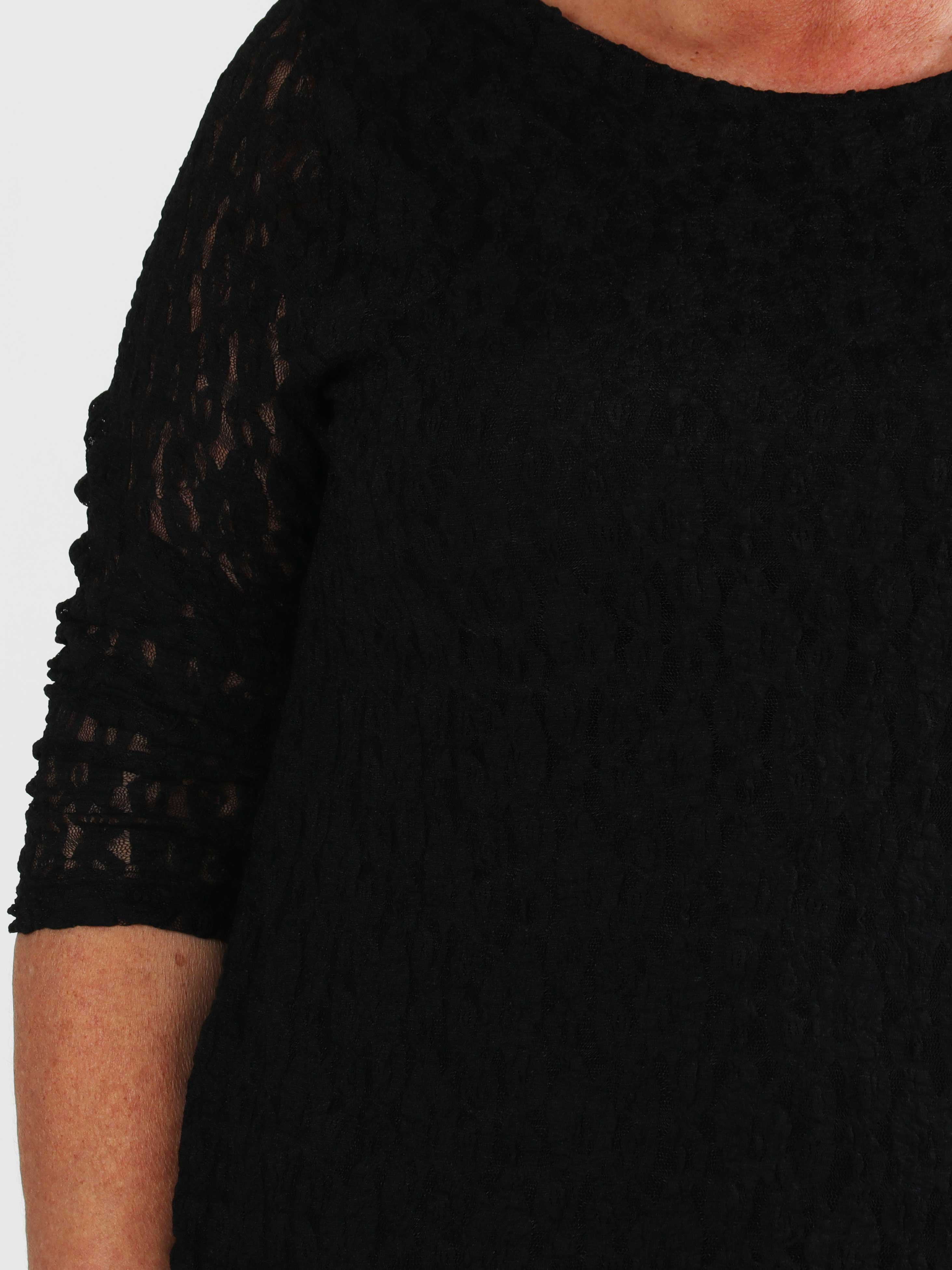 Candidas - Plus size spetstunika med chiffonglager